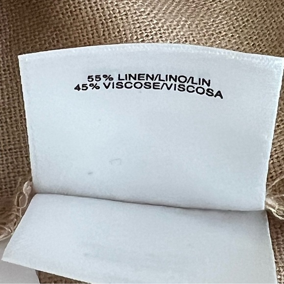 Anne Klein “Sand” Linen Blend Stylish Utility Style Jacket With Gold Trim L NWT - Picture 12 of 16